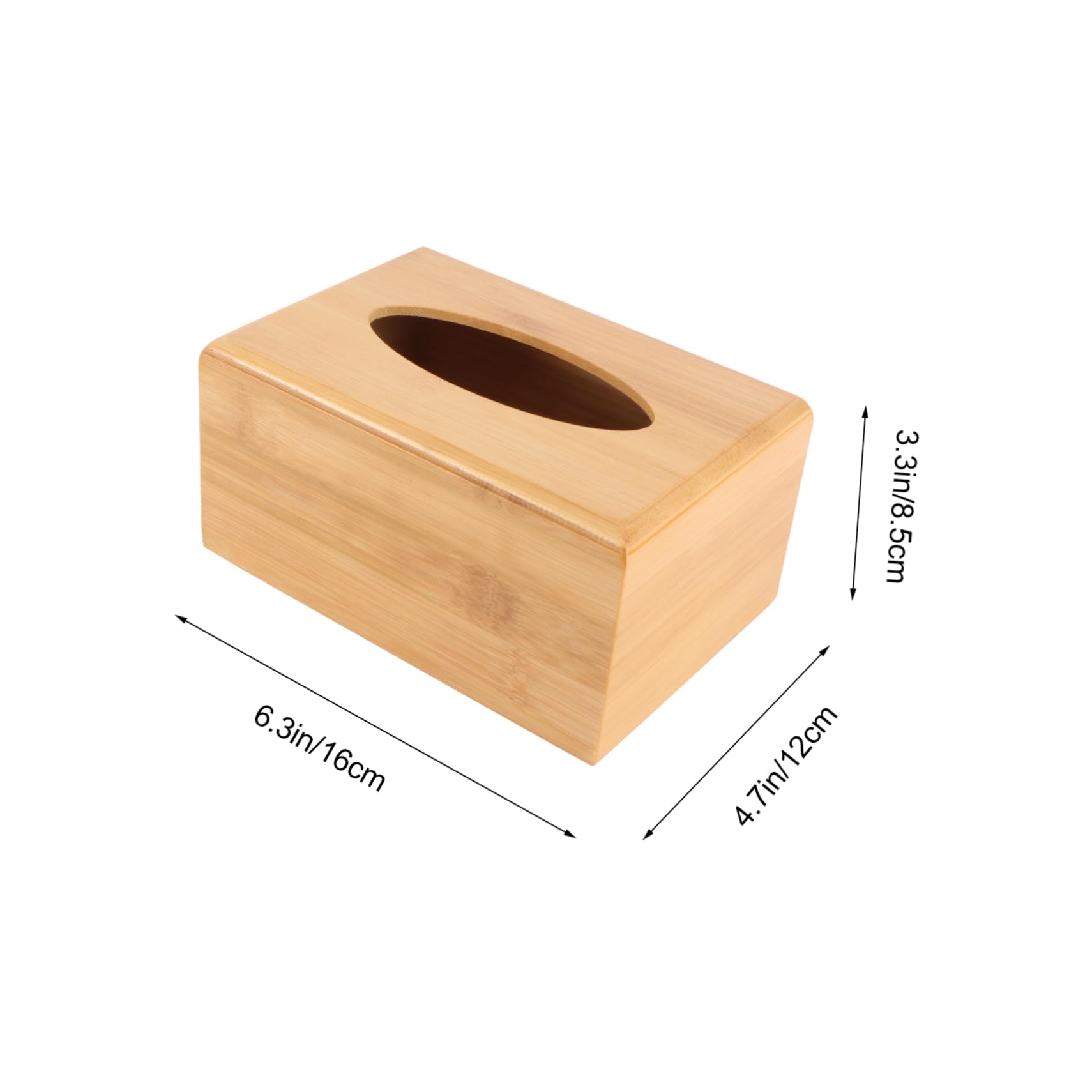 Ciieeo 1Pc Wooden Napkin Holder Simple and Creative Tissue Box for Home Storage Compact Khaki Tissue Container