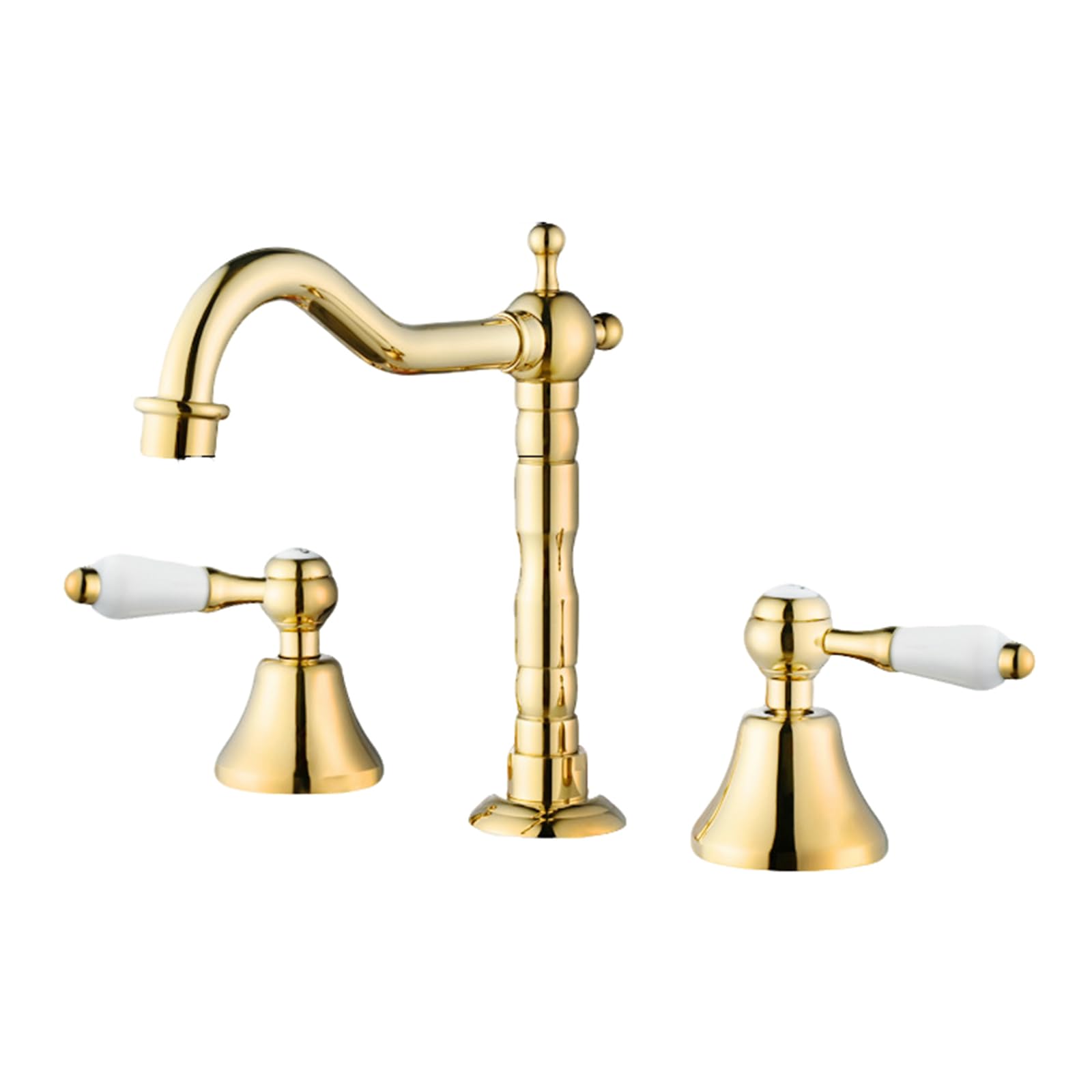 Grifos para Lavabos de Baño Vintage de 3 Orificios Frío y Caliente