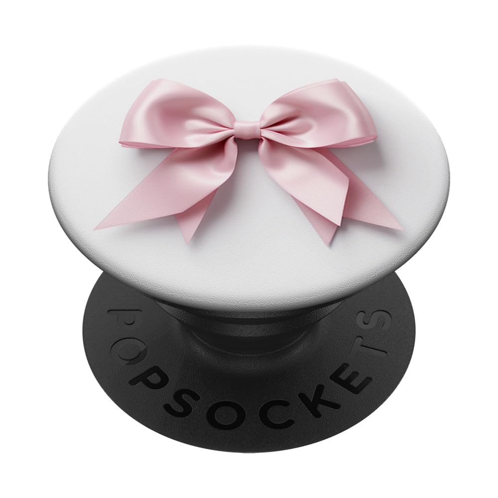 Coquette Aesthetic Flower Light Pink Bow Balletcore PopSockets Adhesive PopGrip