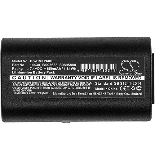 Ejjinenbby Replacement Battery Compatible for LabelManager 260P 260P 280 PnP LabelManager 260 LabelManager 280 LabelManager PnP (650mAh/7.4V), W003688 S0915380 1758458 S0895880 14430 Battery