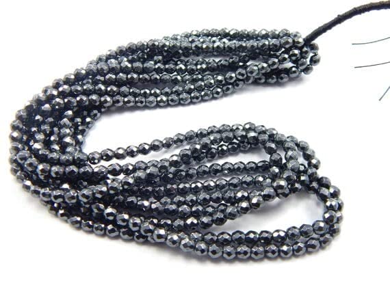 Hématite naturelle ronde facettée pour créer vos bracelets minimalistes de l'été