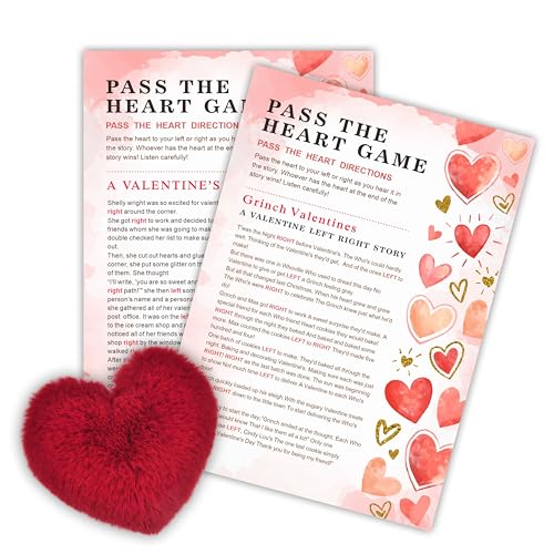 Jeu Saint Valentin Gauche Droite Pass The Heart cartes histoire