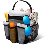 Mesh Shower Caddy Portable for College Dorm Room Essentials for Girls with 9 Pockets,Large-Capacity Shower Basket,Quick Dry Toiletry Tote Bag for Women,Outdoor Gym,Travel,Swim,Beach Camping Essentials