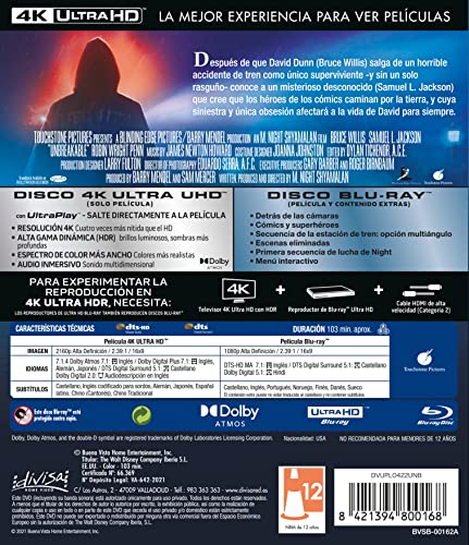 Miniatura 2 de El Protegido Unbreakable 4k Uhd Blu-Ray