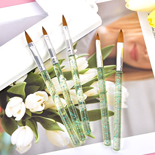 5 Stück Pinselset für Nailart Acryl Gel Nagel Kunst Pinsel Nageldesign Pinsel Acryl Nagelbürste Nail Art Malerei… – Bild 6