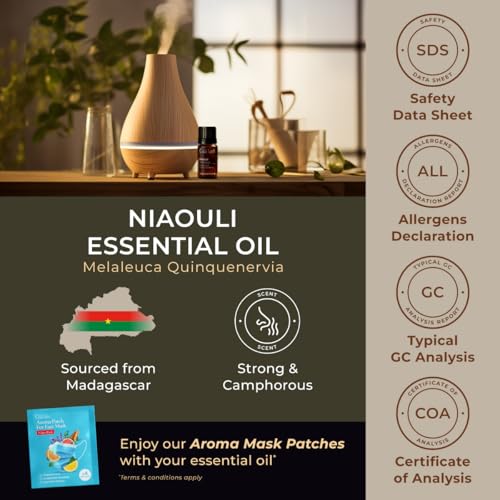 Image of 100% Pure Niaouli Essential Oil - 0.34 Fl Oz - Niaouli Oil for Hair, Skin, Diffuser, Aromatherapy & DIY Candle Making Scent