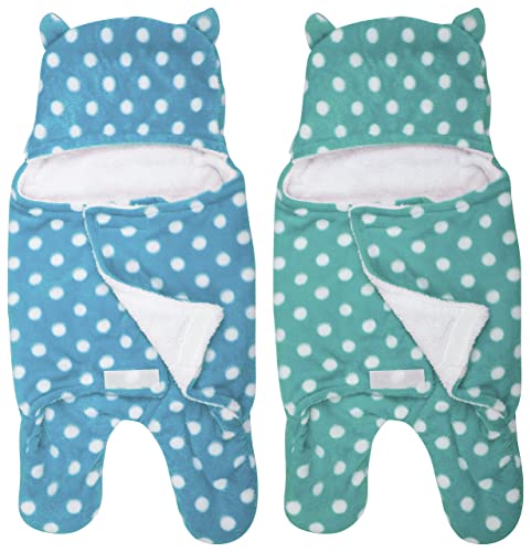 Image of New Born Multi-Purpose Baby Boy's and Baby Girl's Blanket and Sleeping Bag (Blue Sea Green, 0-6 Months)