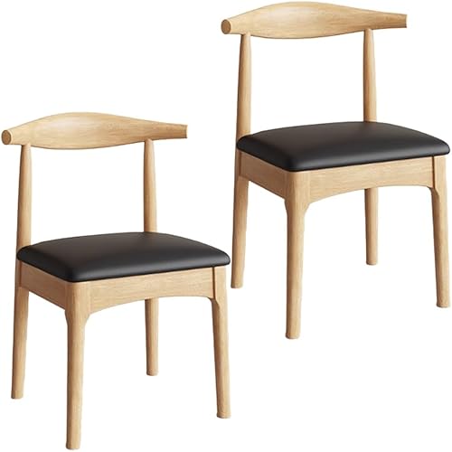 Miniatura 39 de YVYKFZD Solid Wood Dining Chairs Set, Armless Kitchen Chairs, Upholstered Dining Room Chair with Curved Back, Leisure Comfy Side Chair, for Living