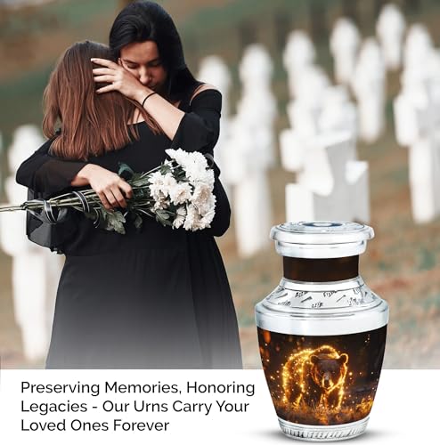 Image of Bear Urn - Cremation Keepsakes for Ashes - Cremation Urns for Adult Ashes Men - Cremains Containers - Cremation Urns for Human Ashes Adult Male (3 inch Pack of 4)