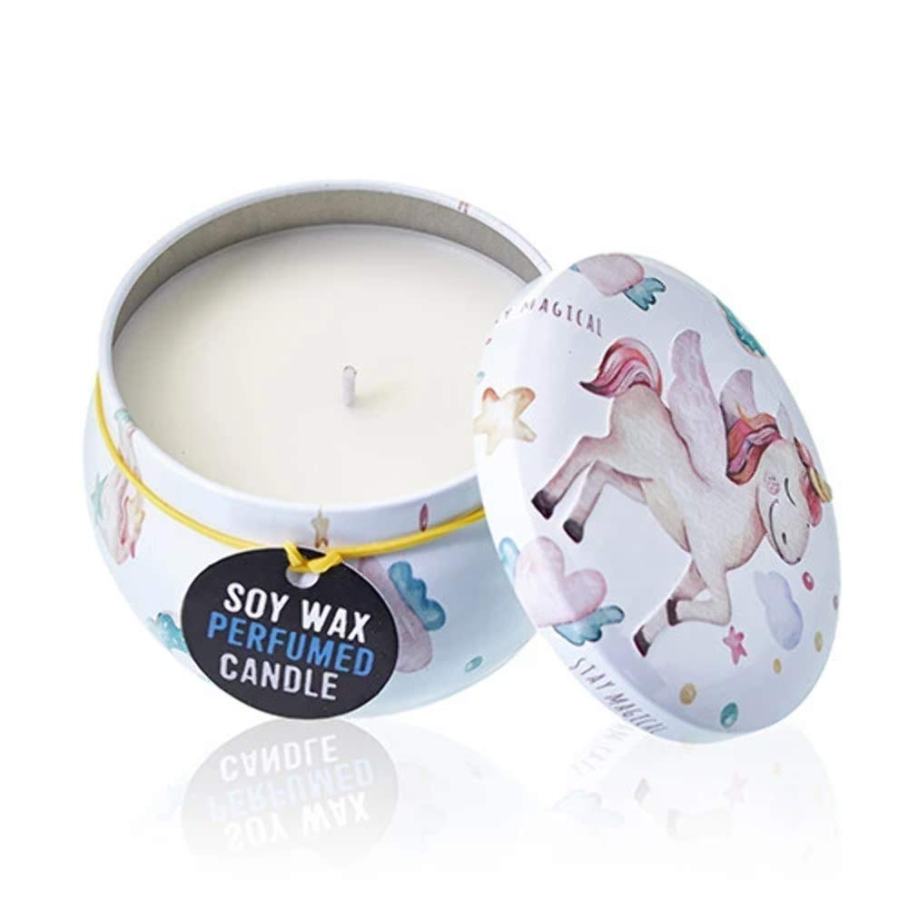 Ancient Wisdom Soy Wax Art Tin Candle - Unicorn