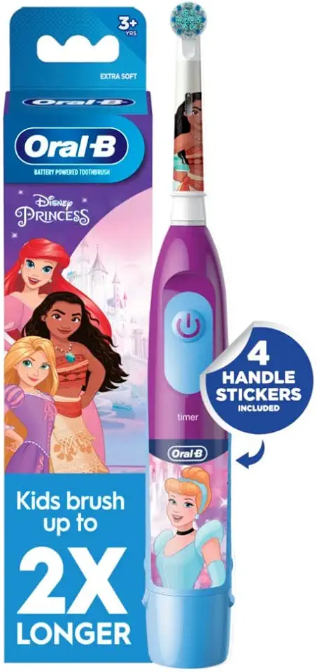 Oral-B Escova de dentes infantil com Princesas da Disney, para crianças a partir de 3 anos