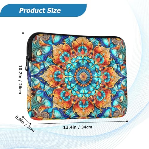 Funda para portátil de 13-14 pulgadas impermeable con patrón Mandala miniatura 3