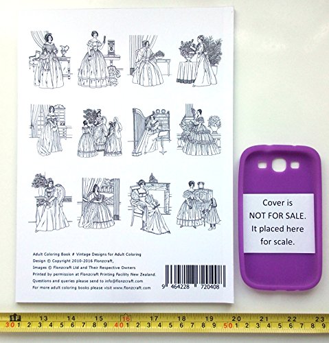 Adult Coloring Book (24 Pages 6"X8") Vintage Fashion Victorian Lady Flonz Vintage Designs #TOP4