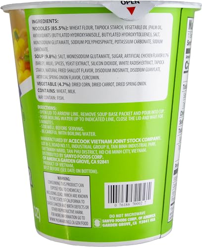 Sapporo Ichiban Ramen Noodle Soup, Chicken Flavor, 2.2 oz (Pack of 12)