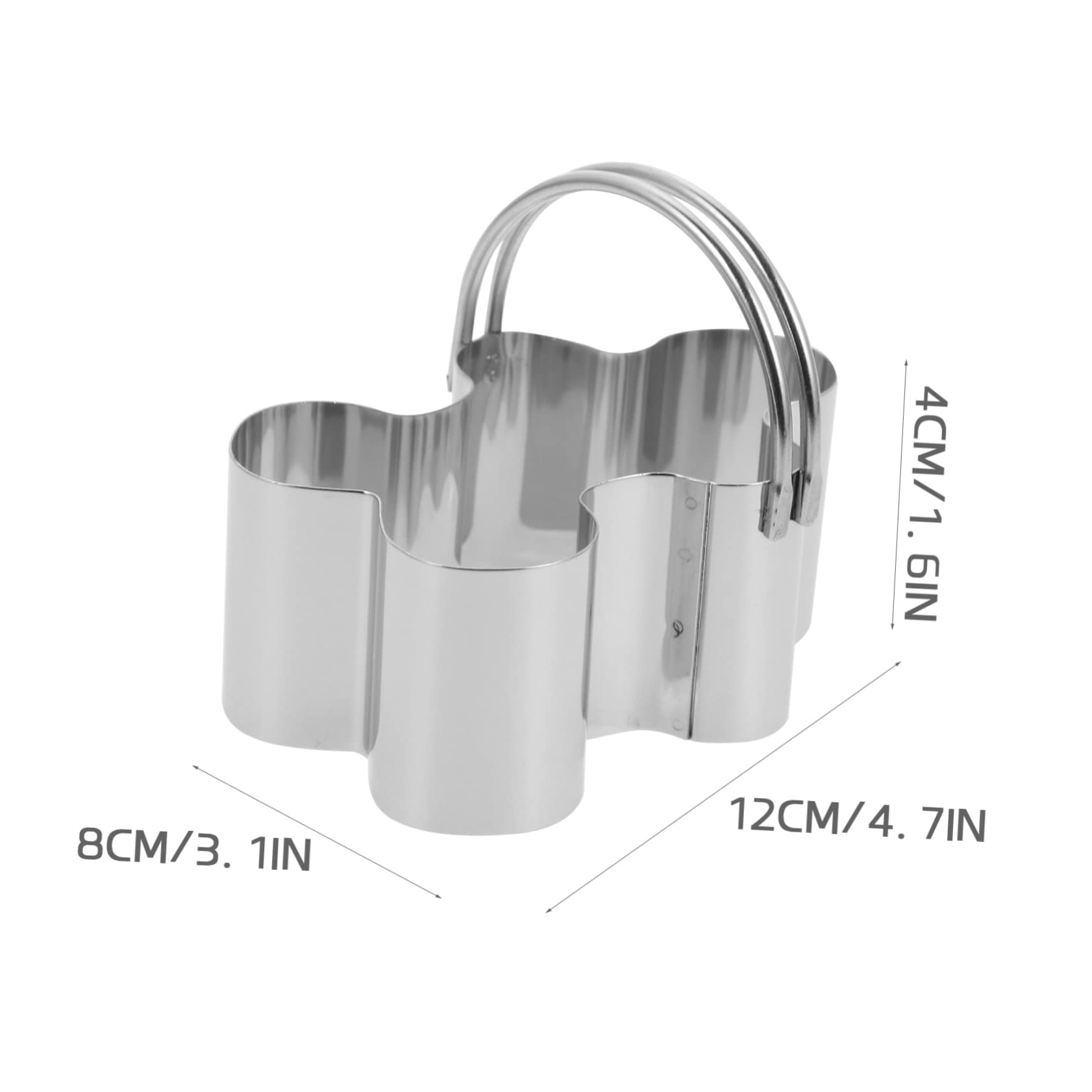 Ciieeo 5 Ensembles Ensemble De 5 Anneaux De Mousse Pâtisserie Trousse Cookies Mini Biscuit Anneau De Mousse Portable Beaux Outils De Cuisson Acier Inoxydable Silver 5 Pièces * 5