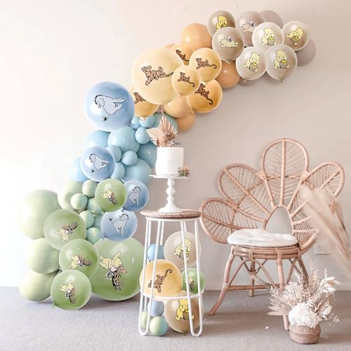 36 PCS Winnie & Friends 12″ Latex Balloons – Pastel Baby Shower & Birthday Party Decoration Supplies - Thumbnail 4