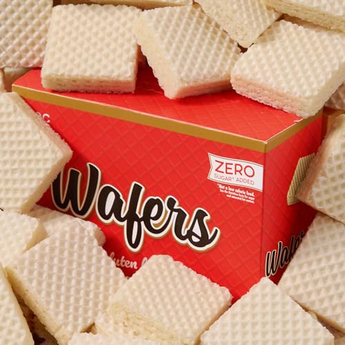Image of ChocZero Sugar Free Vanilla Wafer Cookies, No Sugar Alcohols, Keto, Gluten Free, High Fiber, 16 Count, 8 oz Box