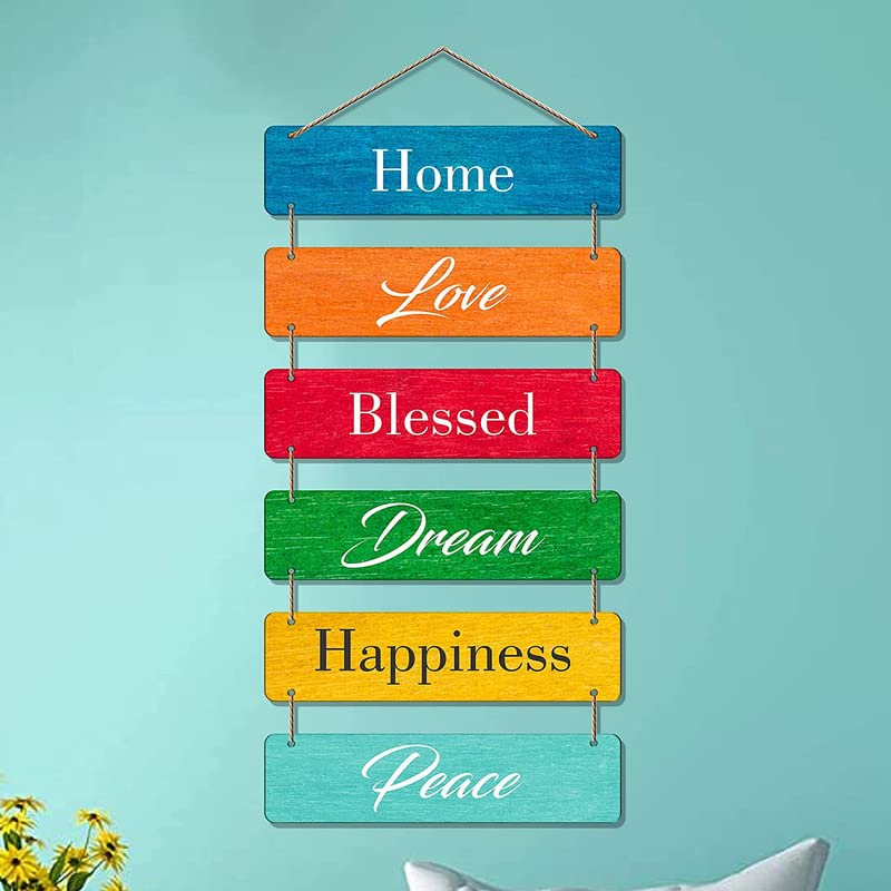 Image of Proxoto Love and Blessing Quotes Wall decoration art pieces | Wall HANGING Best for Livingroom | Dining room | Home Decor | Office| Pack of 1 (Multicolor)