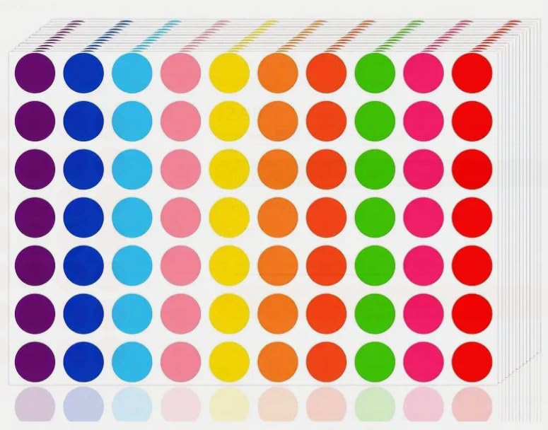 Generic 700 Blank Garage Yard Sale Stickers Labels Price Tags Flea Market Sale Self Adhesive, Multiple Colors, 0.75 inch