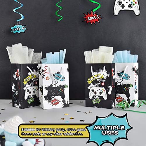 WERNNSAI Video Game Party Bags 16 Pack Goodie Bags for Boys Kids Game