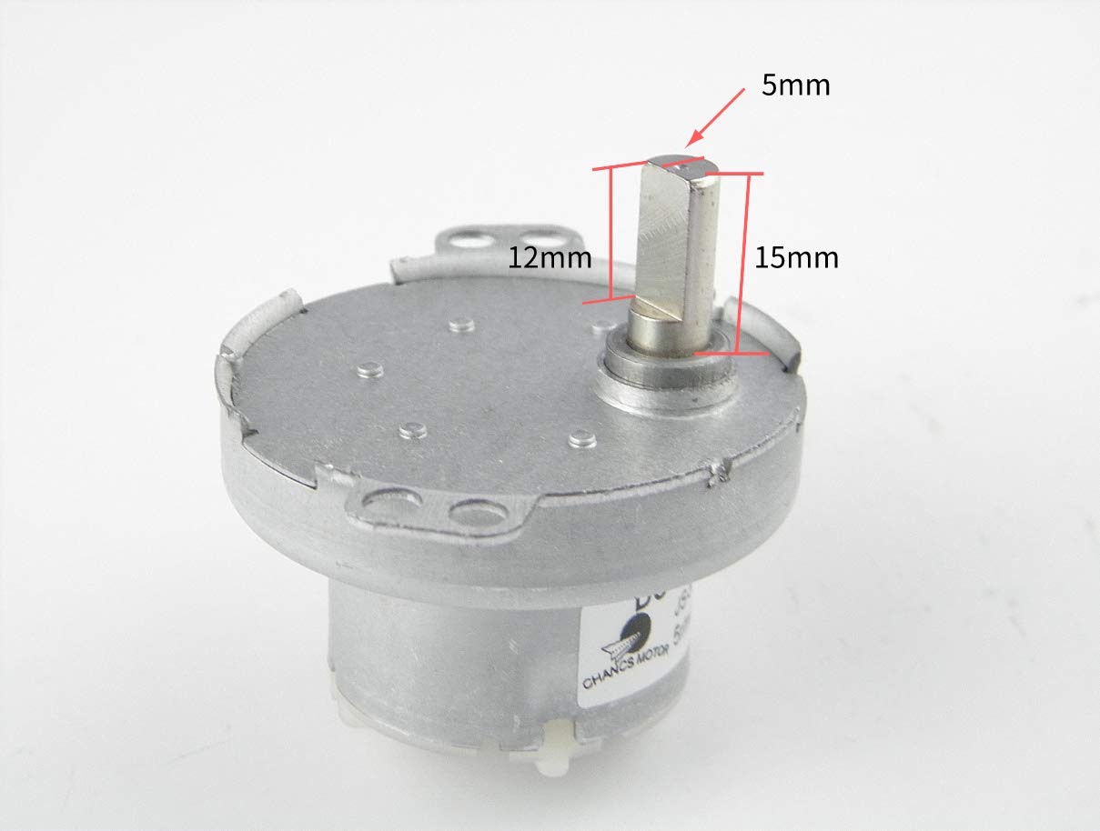 CHANCS JS-50 24V 2RPM DC Motoriduttore D-Shaft Motore elettrico