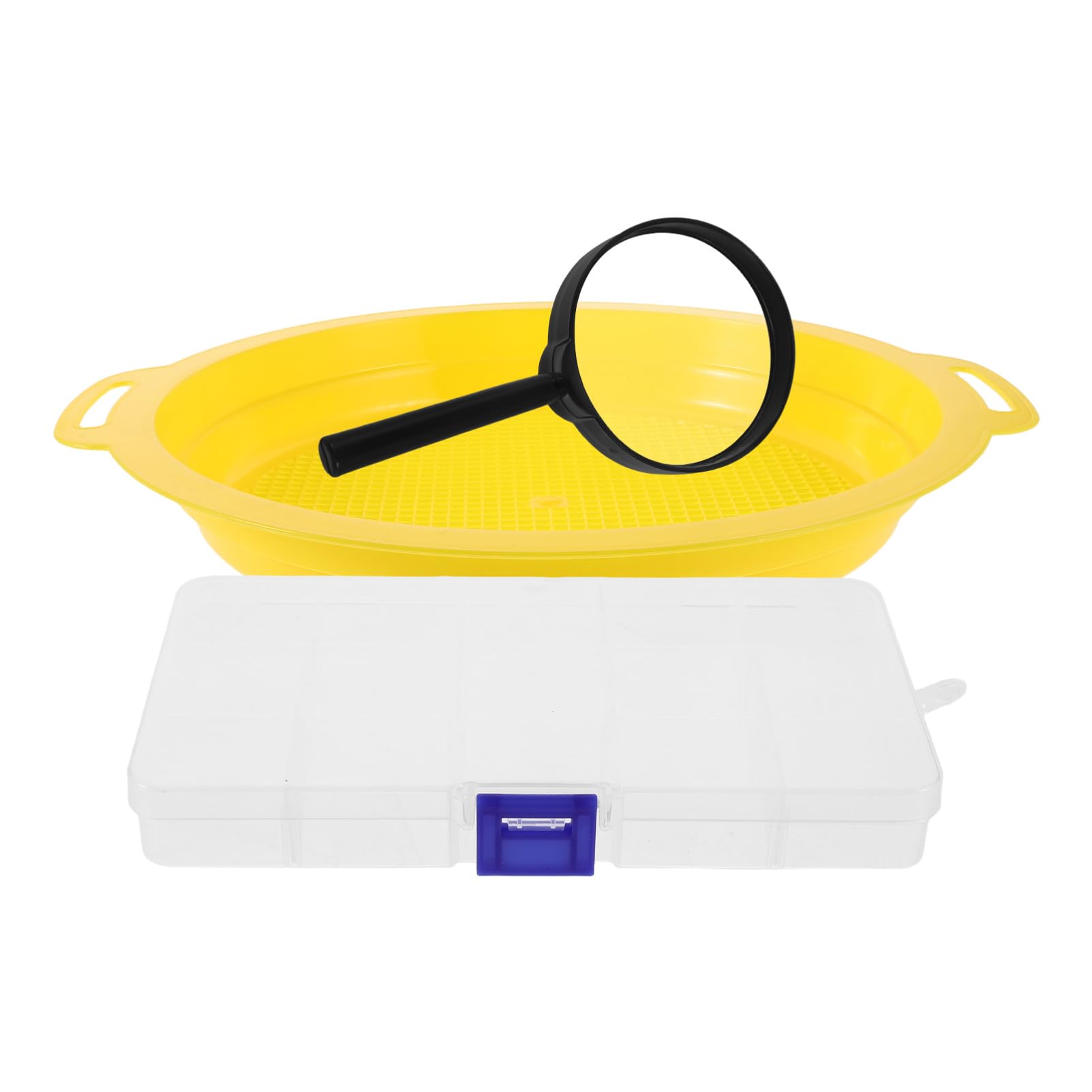 BESTonZON 1 Set Portable Gold Panning Sieve Convenient Mesh Pan for Efficient Gold Extraction Outdoor Mining Sand Sifter Magnifier