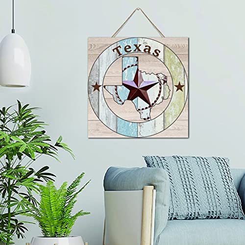 Plaque murale Texas Lone Star en bois noble et finitions rétro