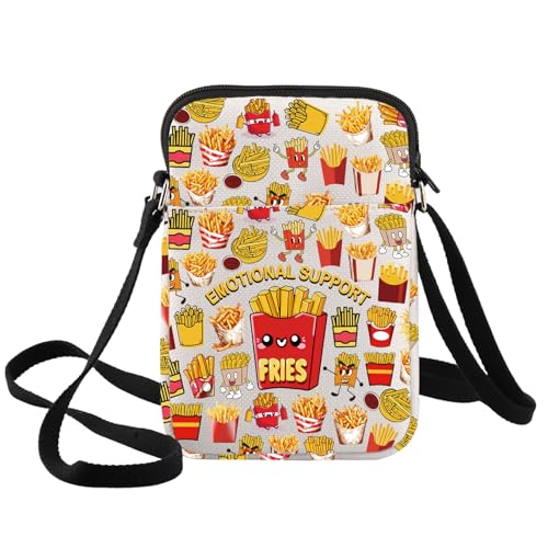 BWWKTOP Bolsa tiracolo Kawaii para amantes de batatas fritas, batatas, batatas, batatas fritas, mercadoria, Fries Xk B, Bolsa tiracolo