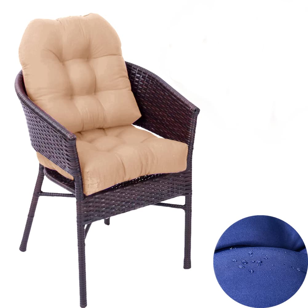 GPPSUNGD Rocking Chair Cushion Set 2 Pack U Shape Patio Seat Cushions Soft Thickened Indoor/Outdoor Patio Chaise Lounger Cushion 18.9 x 18.9 Inch (Khaki)
