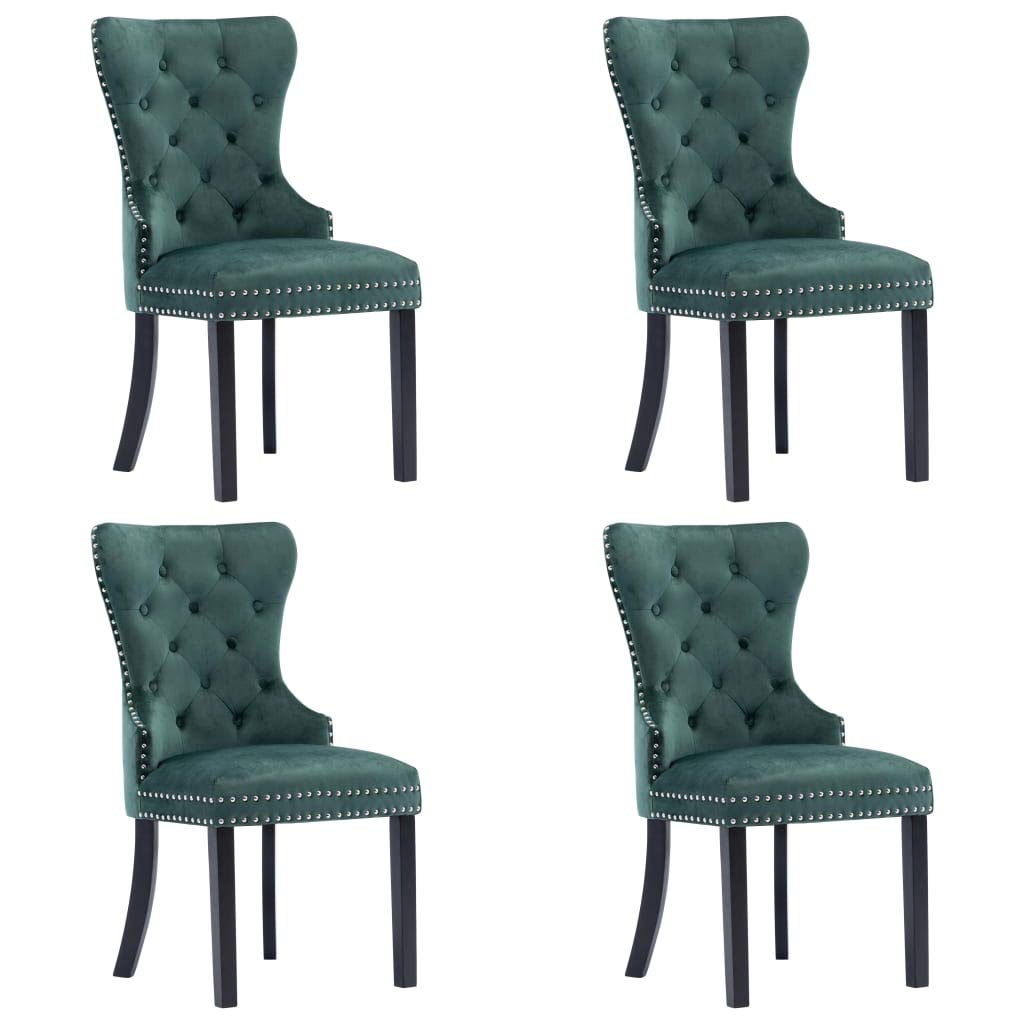 Amazon｜Cozynest ダイニングチェア 4点 ダークグリーン ベルベット製