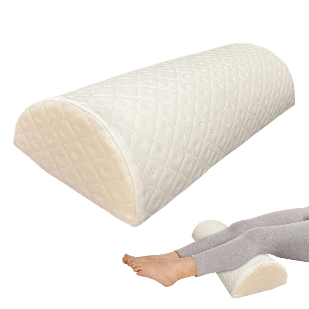 Halbrundes Nackenrollen, Ergonomisches Halbrundes Kissen, Lagerungsrolle Halbrund aus Memory-Schaum mit Waschbarer Polyesterbezug, Stützt Nacken, Knie, Seitenschläfer, für Unterwegs Hause