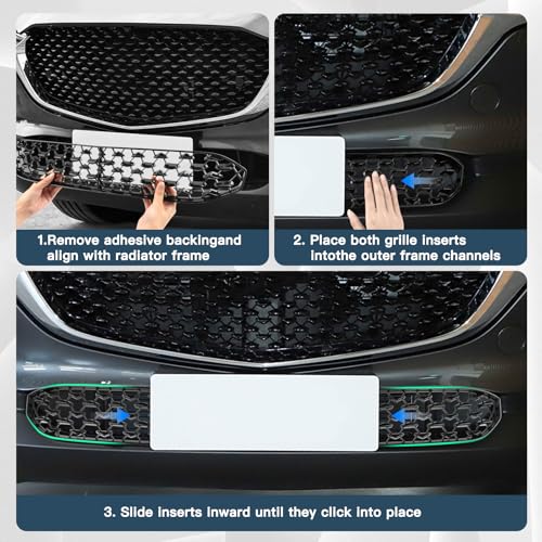 Image of RUIYA CX30 Front Grill Mesh Inserts Trims for Mazda CX30 Accessories 2PCS Front Grille Guard Compatible with 2020 2021 2022 2023 2024 2025 2026 Mazda CX30(320MM for CX30 Preferred Grilles)