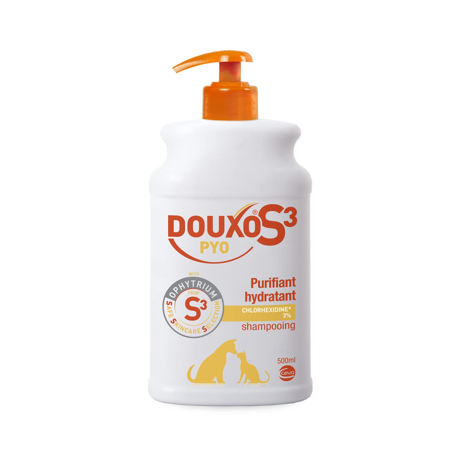 Douxo S3 PYO Shampooing nettoyant, désinfectant et apaisant pour Chiens et Chats avec des irritations, des Boutons ou des croûtes, 500ml