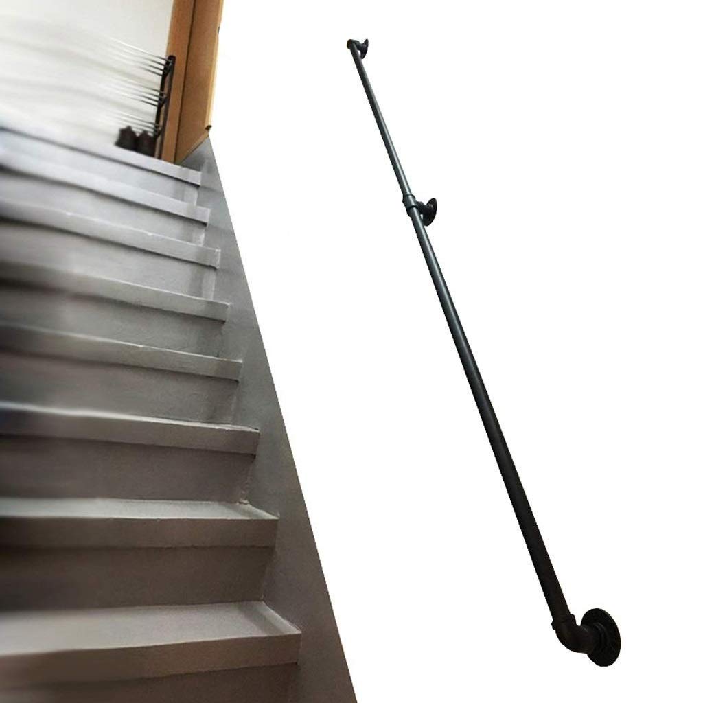 Main courante noire rétro de 65 cm pour loft et couloir intérieur