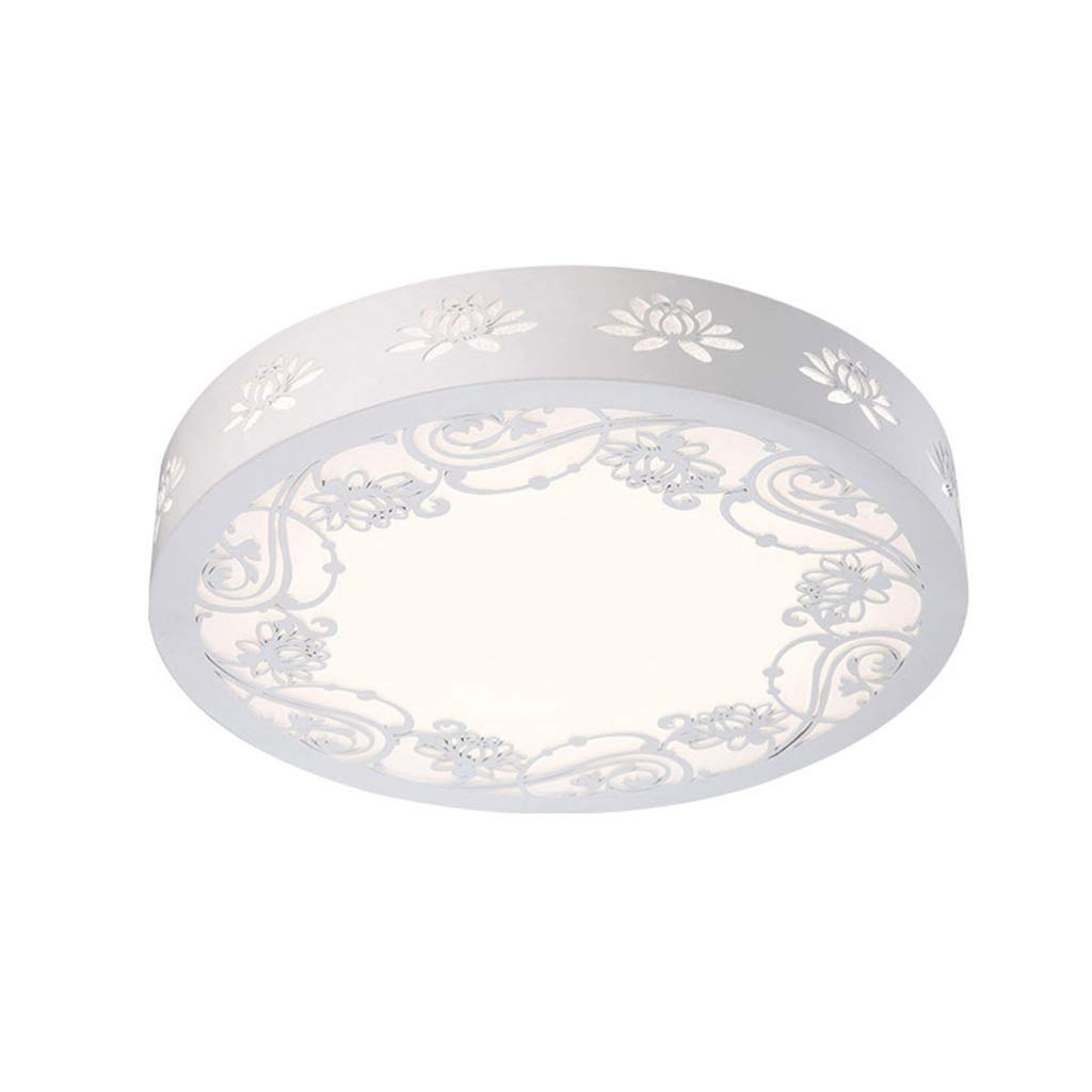 HynJGih Led Ceiling Lamp Simple Master Bedroom Lamp Warm Room Romantic Round Garden Wood Creative Study Lamp(A,35CM)