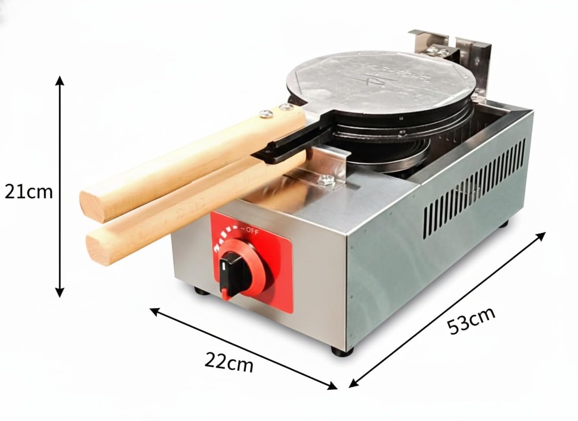 Universal Machinery Gas Based Round Belgian Waffle Maker, 4 Slot