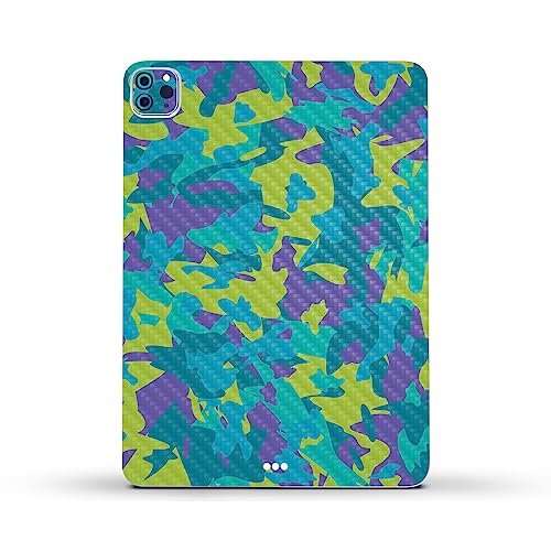 Image of MightySkins Carbon Fiber Skin Compatible with Apple iPad Pro 11 inch M2 4th Gen (2022) Full Wrap Kit - Summer Camouflage | Protective, Durable Textured Carbon Fiber Finish | Made in The USA