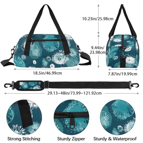 Botanical Dyeing Print Kids Duffle Bag Boys Girls Small Sport Dance Gym Bag for Overnight Travel Weekender Carry On4