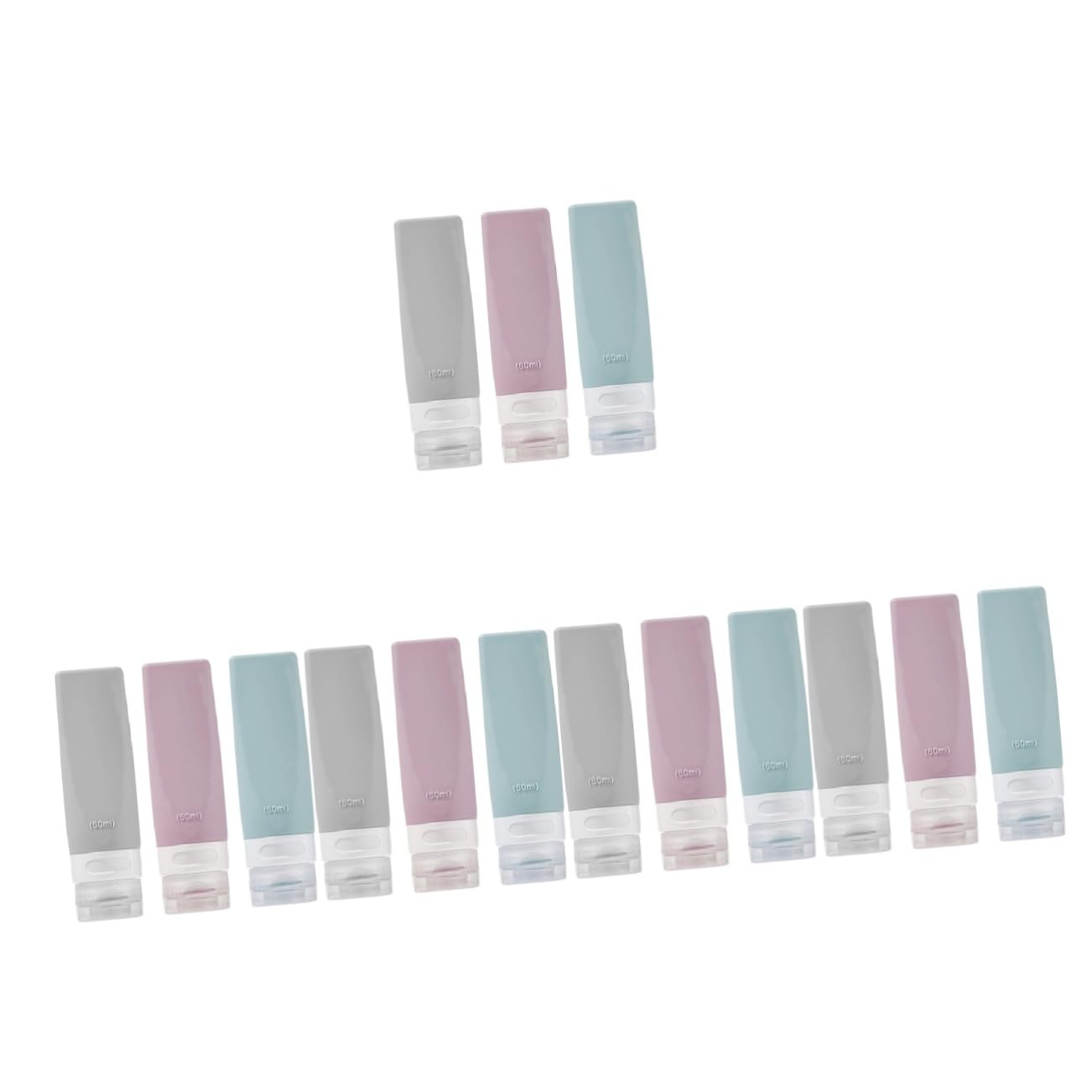 FOMIYES 5 Set Di Flaconi Per Cosmetici Liquidi Da Viaggio Flaconi Per Lozione Contenitori Per Shampoo Da Viaggio in Silicone 3 Pezzi*5