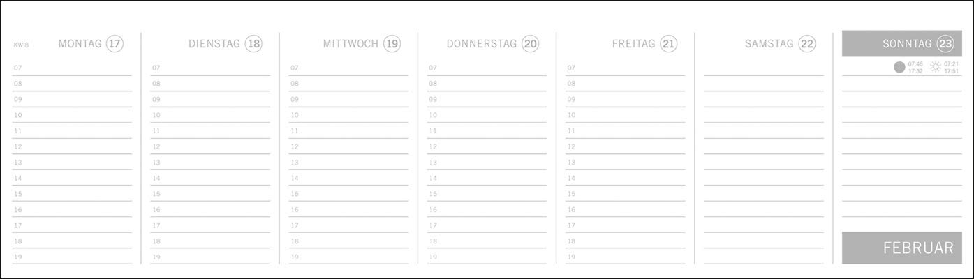 times&more Kaktus grün Wochenquerplaner. Tischkalender 2020. Wochenkalendarium. Spiralbindung. Format 32,5 x 9,3 cm: Termine