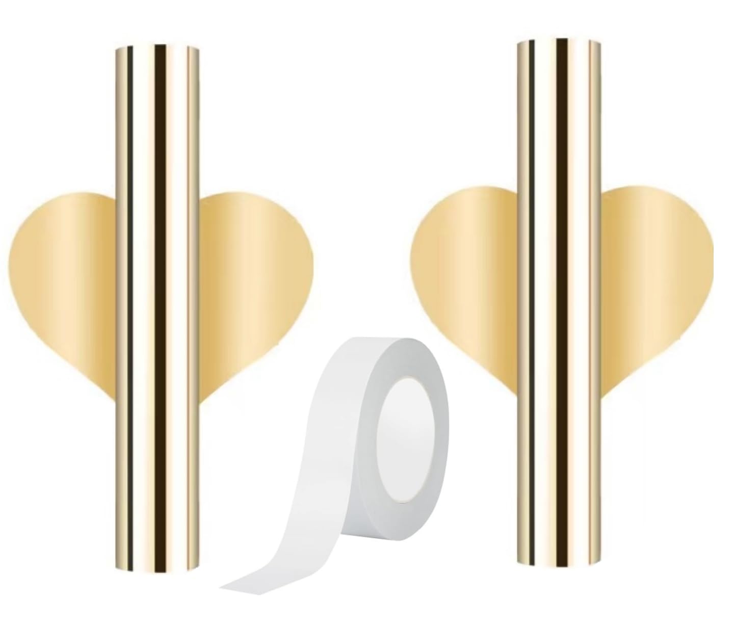 Zwenjuan Jarrón de Flores de Pared,2 Piezas Tubos de Jarrón de Pared de Metal Jarrón de Flores con 1 Rollo de Pegatinas de Doble Cara para La Decoración del Hogar de La Oficina de La Fiesta de Bodas