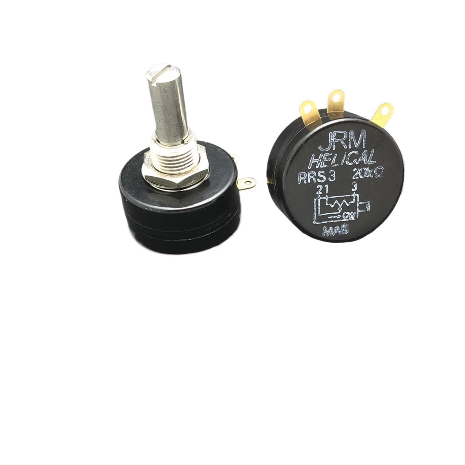 JNURGWLYH 1pcs RRS3 2K 100R 200R 500R 20K Multiturn Wire-Wound Potentiometer Switch(200r)