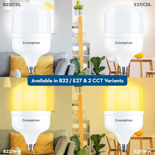Image of Crompton LED60DFCDLPro-2 Base B22 60-Watt LED Bulb Combo (Pack of 2, Cool Day Light)