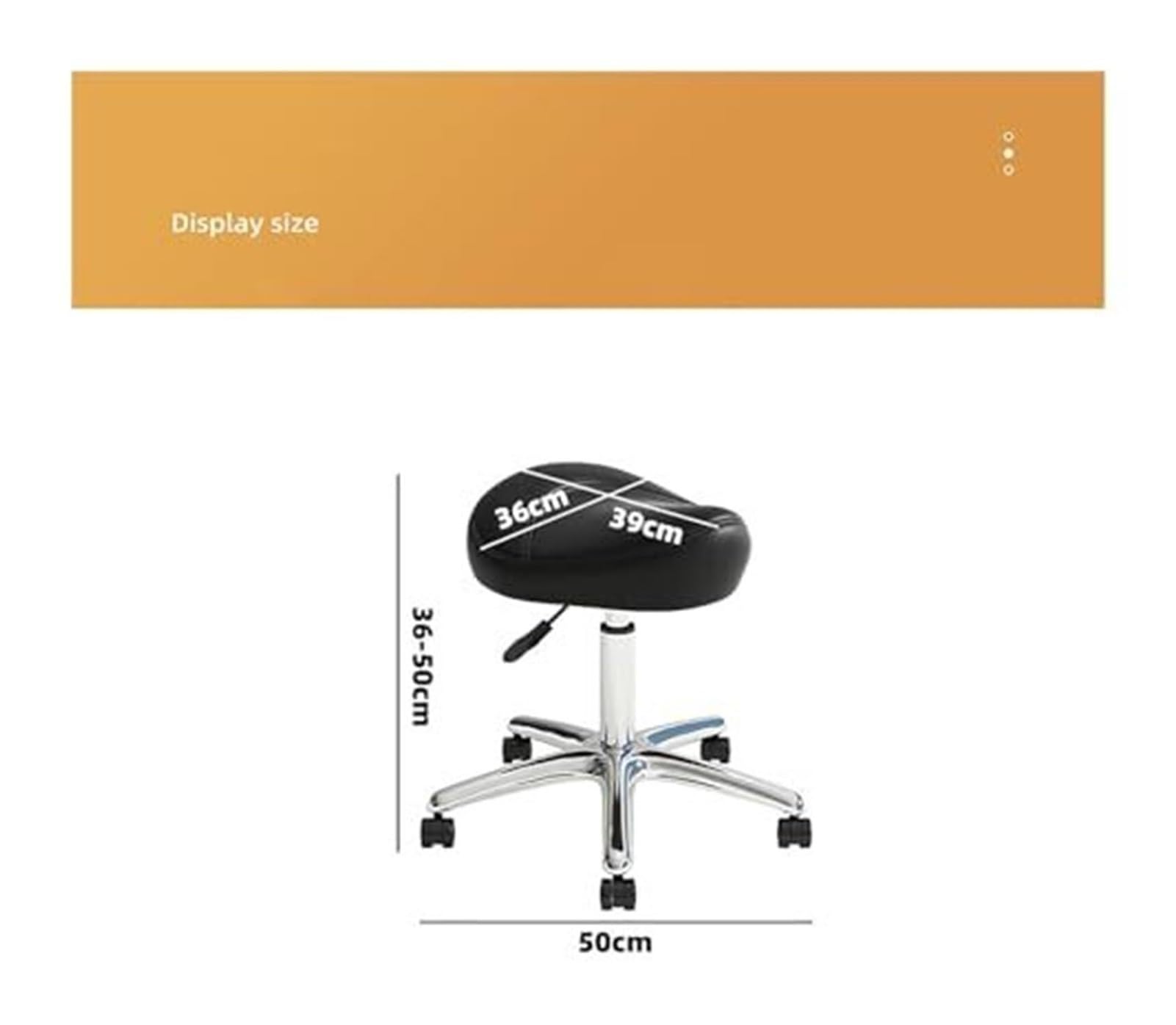 Silla de Oficina, Silla de Escritorio, Taburete con Ruedas, Giratorio, Altura Ajustable, Taburete ergonómico Resistente for Laboratorio, clínica,(B)