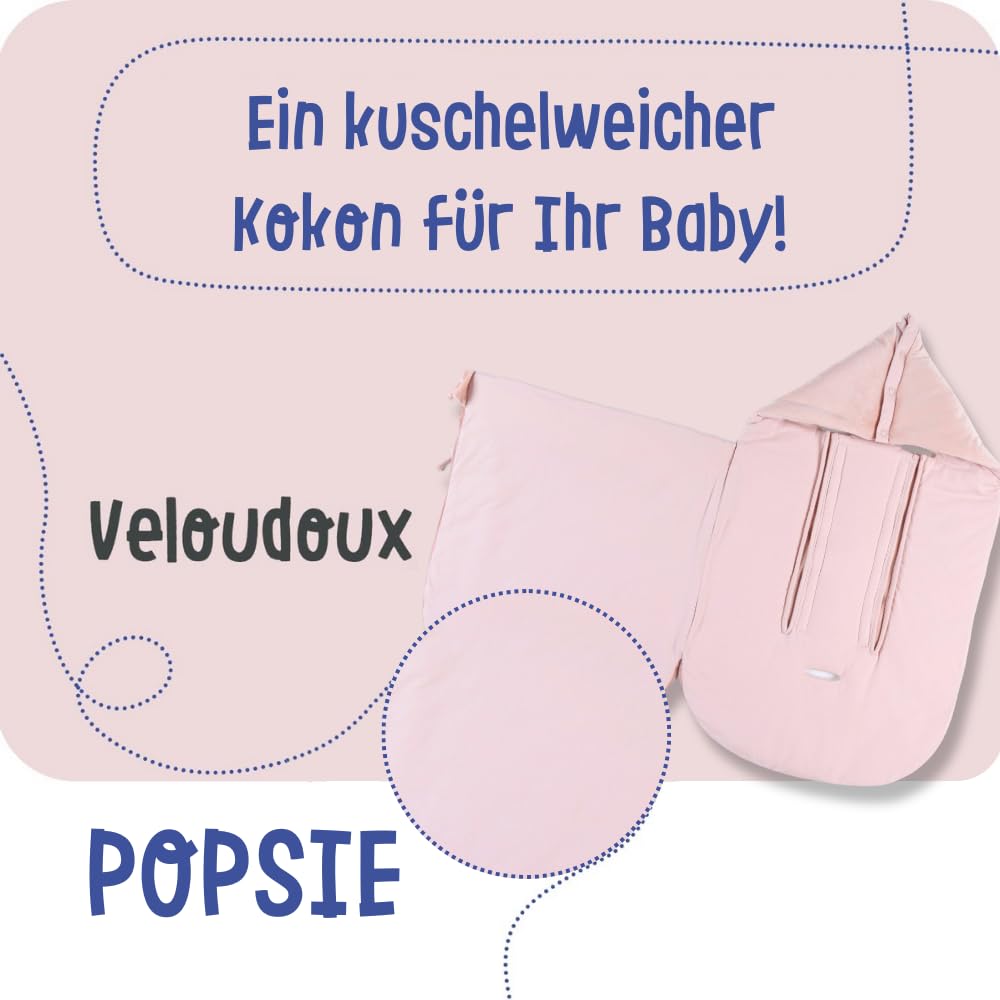 NOUKIE'S - Babyschlafsack Popsie aus Veloudoux - Puderrosa