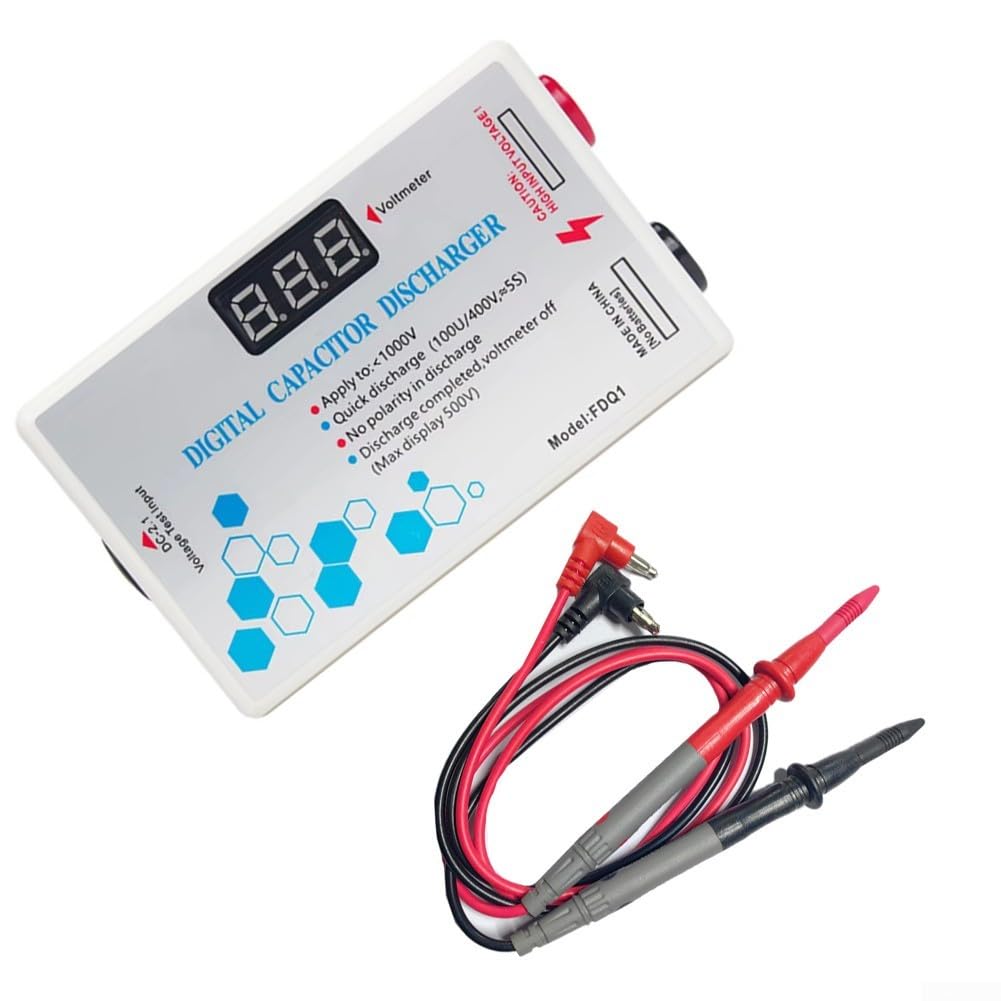 Scaricatore condensatore digitale 1000 V con monitoraggio tensione voltmetro DC/AC penna scarica plastica FDQ1