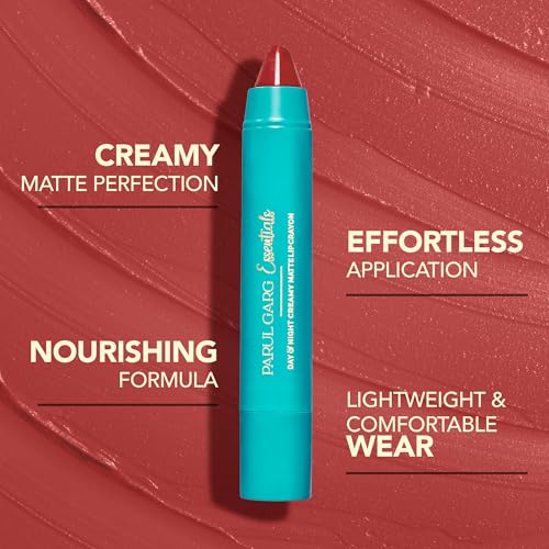 Image of Parul Garg Beauty Creamy Matte Lip Crayon | Soft Matte & Hydrating Formula with Almond Oil & Vitamin E | Rich Pigment & Comfortable Wear | 100% Vegan (Chic 57)
