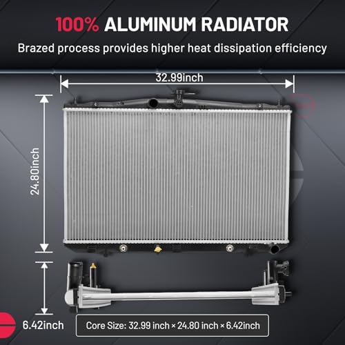Image of BDFHYK CU13116 Aluminum Radiator for Toyota Sienna 11-16, Lexus RX350 12-15