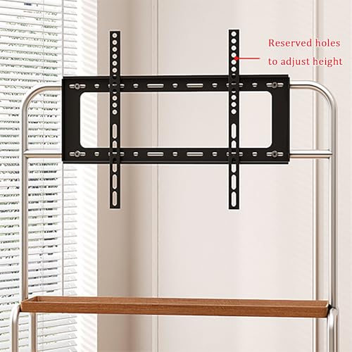 Soporte móvil ajustable para TV con estante y ruedas miniatura 4