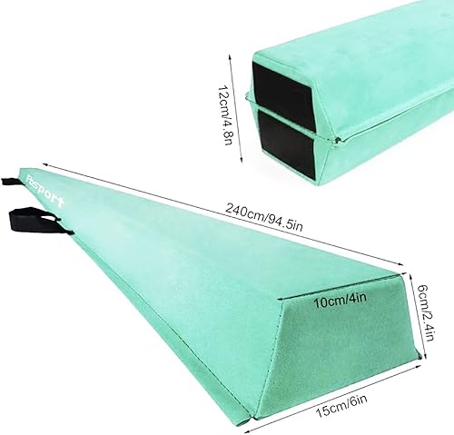 Miniatura 2 de FBSPORT Haz de equilibrio de 8 pies equipo de gimnasia plegable para niños y adultos, base de goma antideslizante, viga de gimnasia para